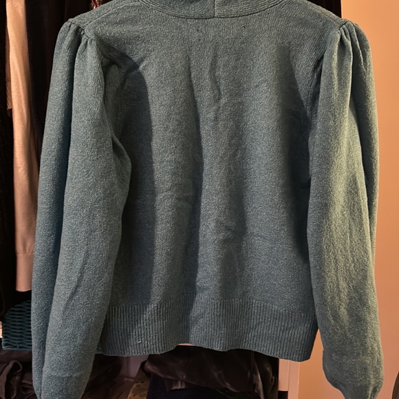 Teal Cardigan with Sparkly Buttons XS Loft - Picture 5 of 6